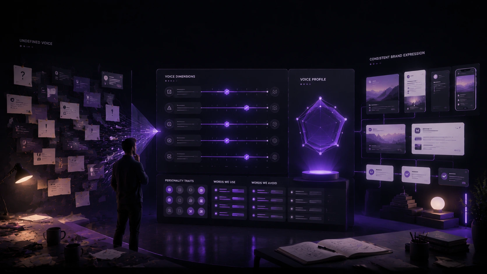 Find your brand voice by mapping it across measurable dimensions